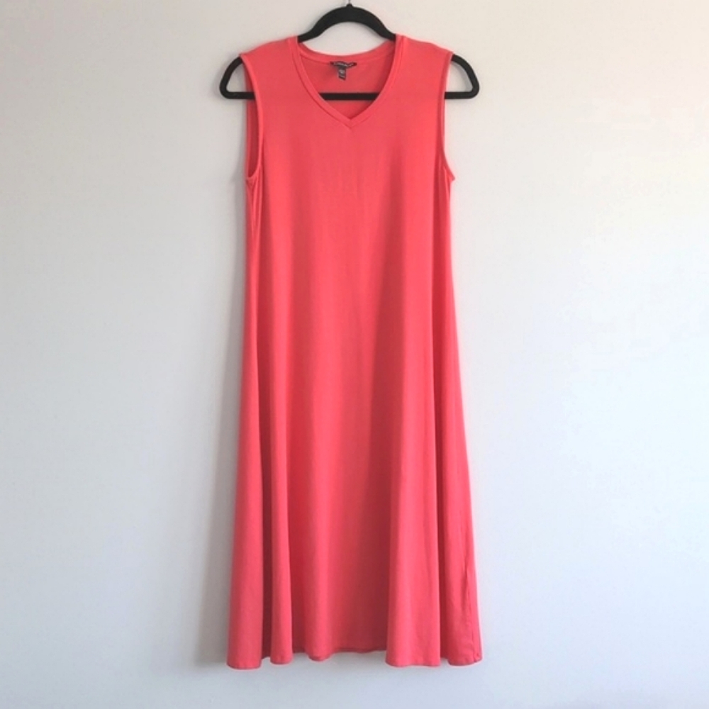 EILEEN FISHER | Stretch Jersey Knit Tank Dress, Pink, Womens Size XXS